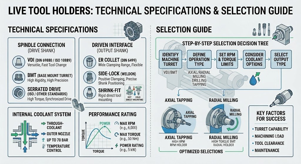 Live tool holders — technical specifications and selection guide