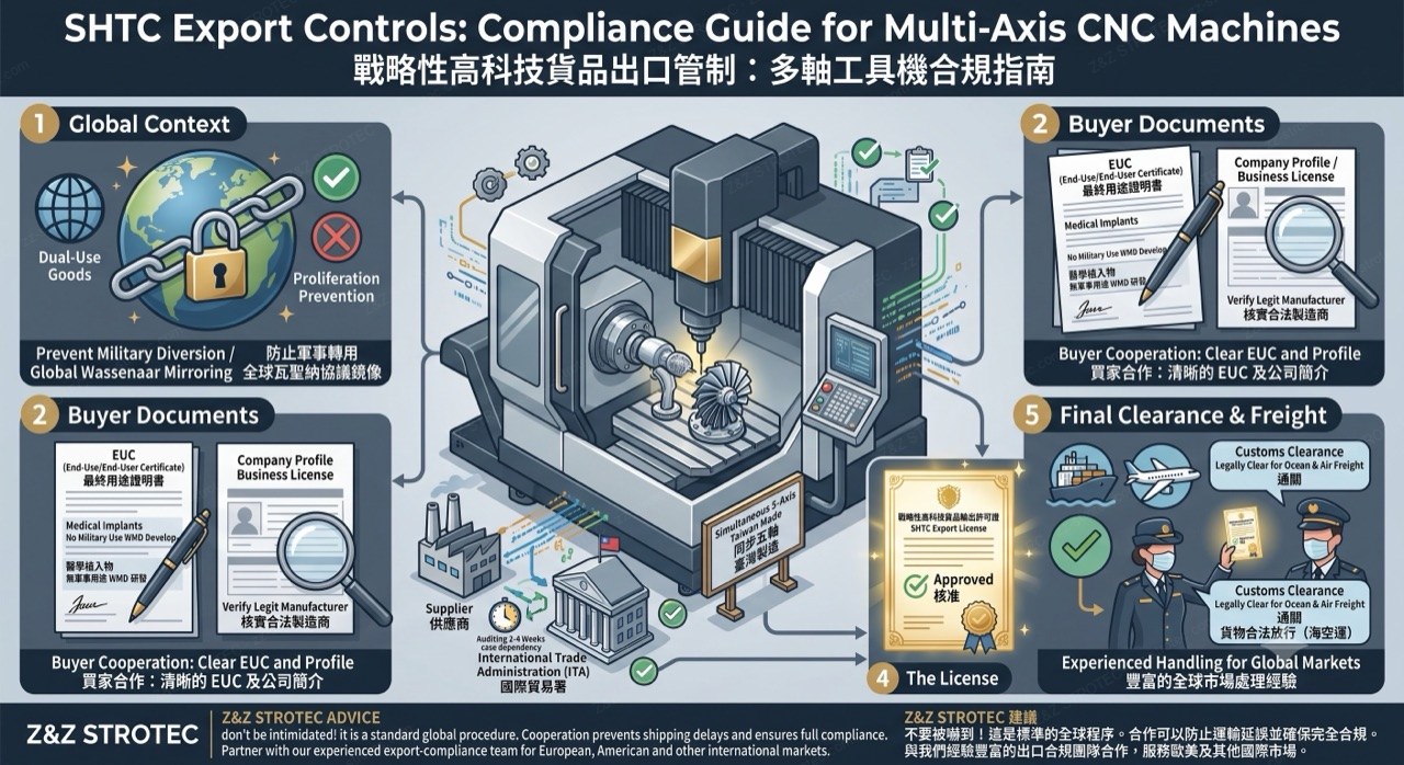 Multi-axis CNC machine SHTC export control